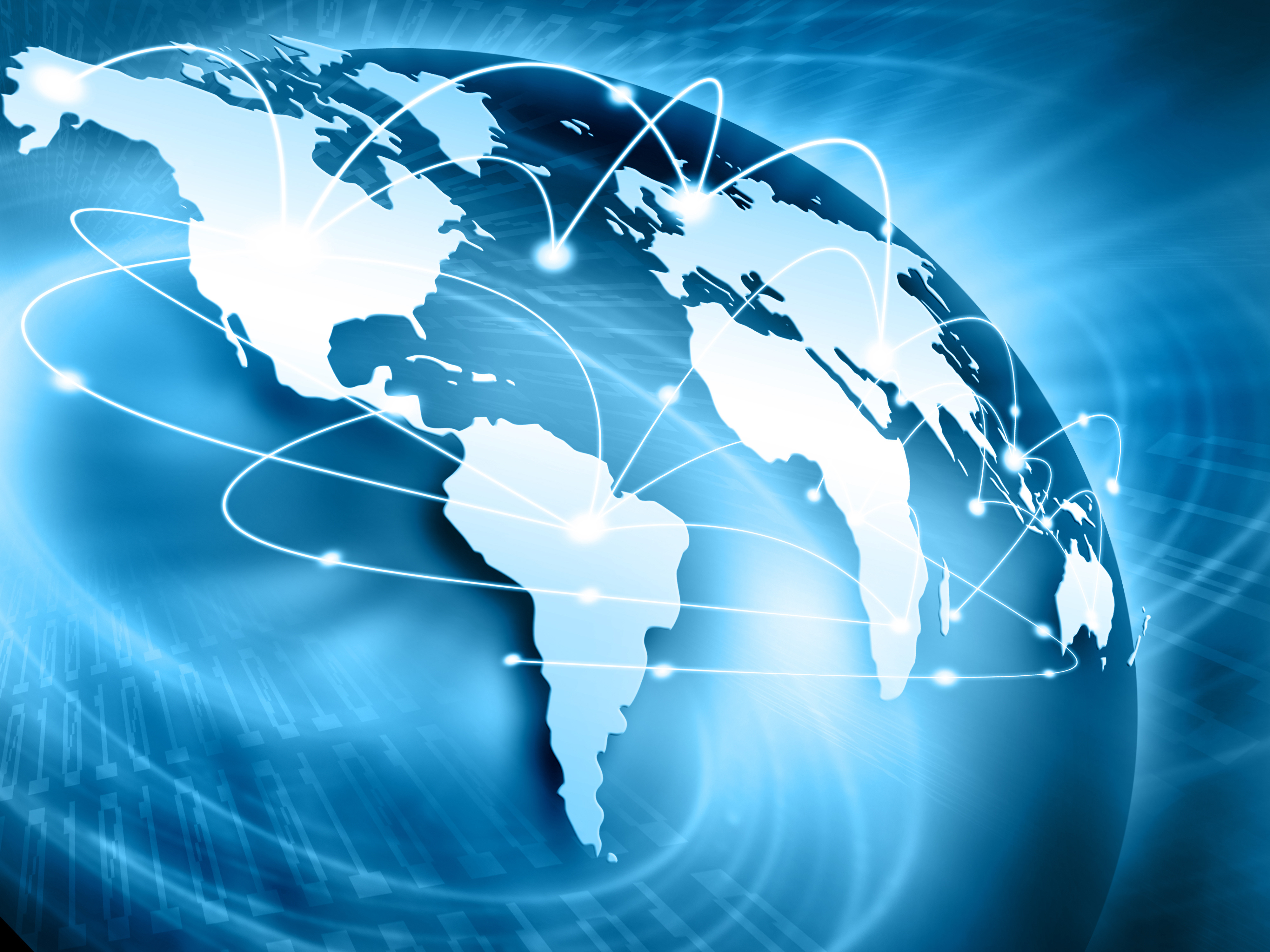 Connected digital world map